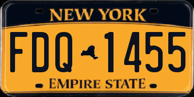 NY license plate FDQ1455