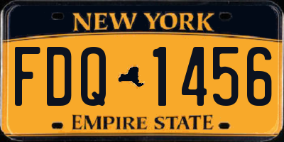 NY license plate FDQ1456