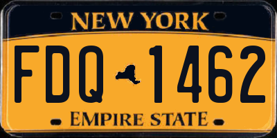 NY license plate FDQ1462