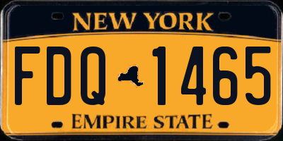 NY license plate FDQ1465