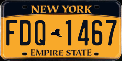 NY license plate FDQ1467