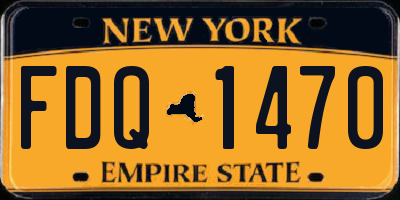 NY license plate FDQ1470