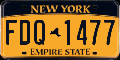 NY license plate FDQ1477