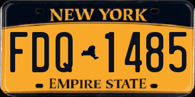 NY license plate FDQ1485