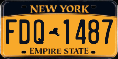 NY license plate FDQ1487