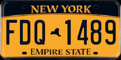 NY license plate FDQ1489