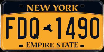 NY license plate FDQ1490