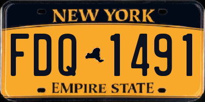 NY license plate FDQ1491