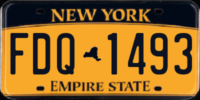 NY license plate FDQ1493