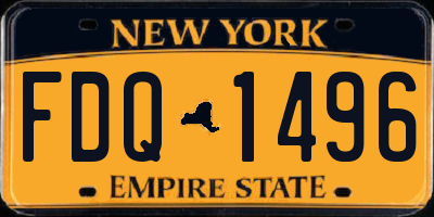 NY license plate FDQ1496