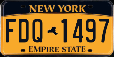 NY license plate FDQ1497