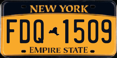 NY license plate FDQ1509
