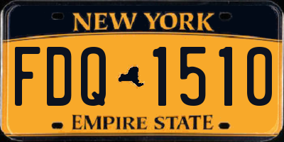 NY license plate FDQ1510