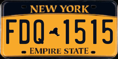 NY license plate FDQ1515