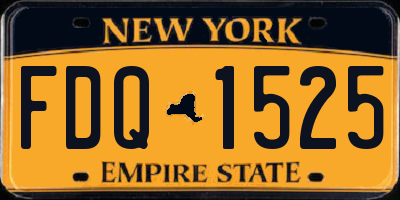 NY license plate FDQ1525