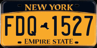 NY license plate FDQ1527