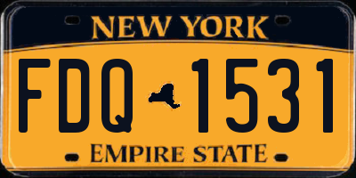 NY license plate FDQ1531