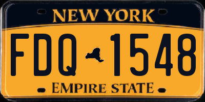 NY license plate FDQ1548