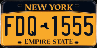 NY license plate FDQ1555