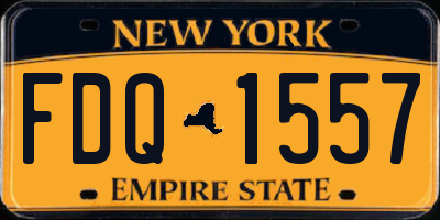 NY license plate FDQ1557