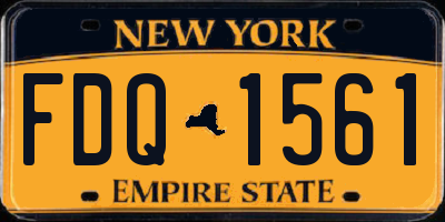 NY license plate FDQ1561