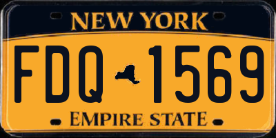 NY license plate FDQ1569