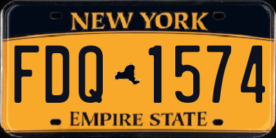 NY license plate FDQ1574