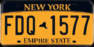NY license plate FDQ1577