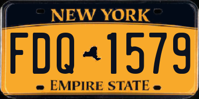 NY license plate FDQ1579