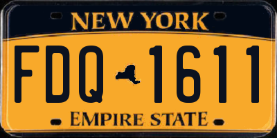 NY license plate FDQ1611