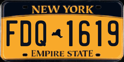 NY license plate FDQ1619