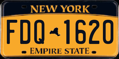 NY license plate FDQ1620