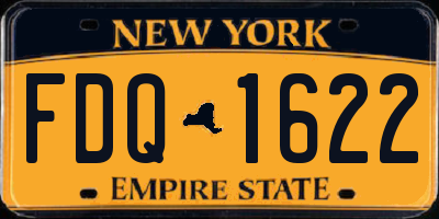 NY license plate FDQ1622