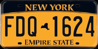 NY license plate FDQ1624
