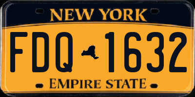 NY license plate FDQ1632