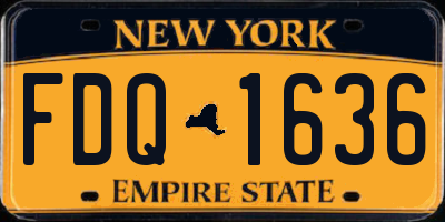 NY license plate FDQ1636