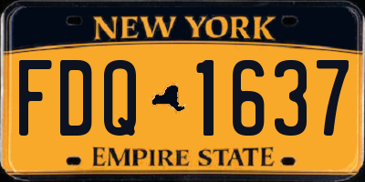 NY license plate FDQ1637
