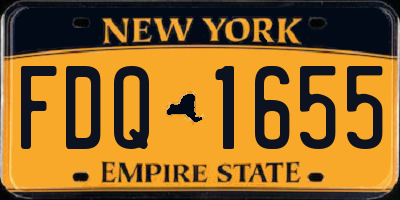 NY license plate FDQ1655