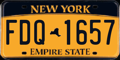 NY license plate FDQ1657