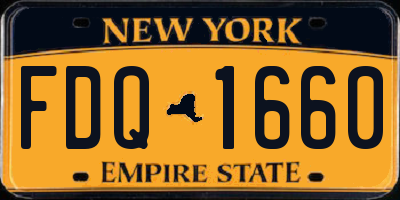NY license plate FDQ1660