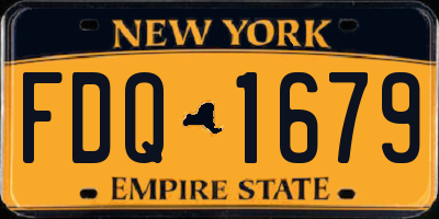 NY license plate FDQ1679
