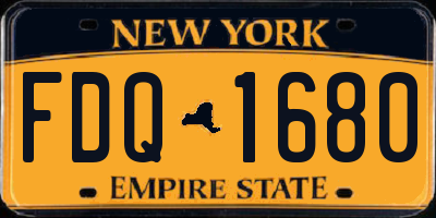 NY license plate FDQ1680