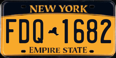 NY license plate FDQ1682