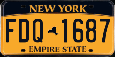 NY license plate FDQ1687