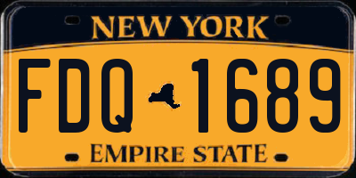 NY license plate FDQ1689