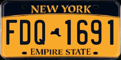 NY license plate FDQ1691
