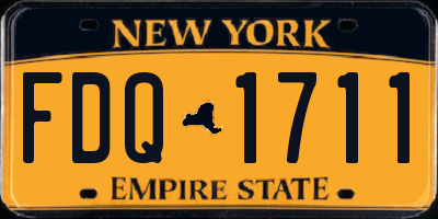 NY license plate FDQ1711