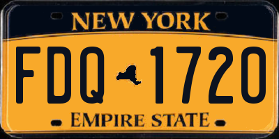 NY license plate FDQ1720