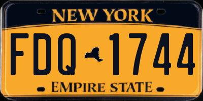 NY license plate FDQ1744