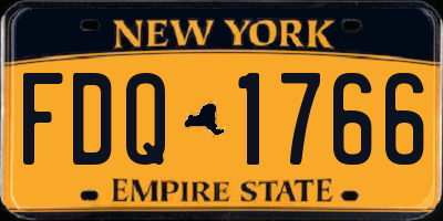NY license plate FDQ1766